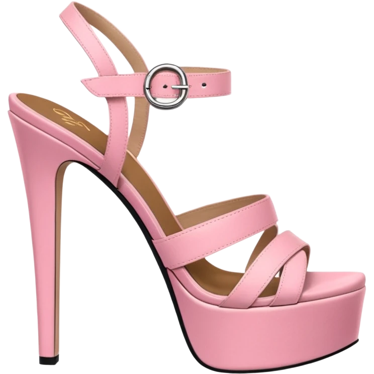platform heel sandal, stiletto, pink, thick platform emoji