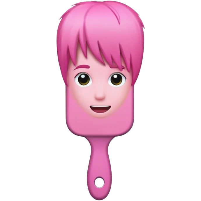 hair brush pink emoji