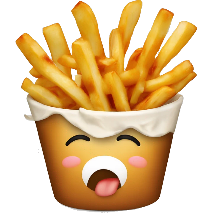 poutine qui ange une poutine emoji