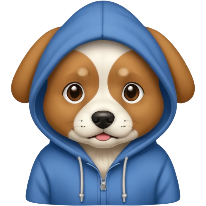 Dog wearing a hoodie  emoji