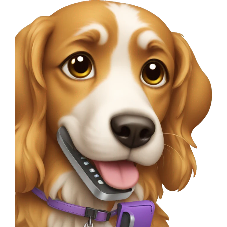 dog with phone emoji