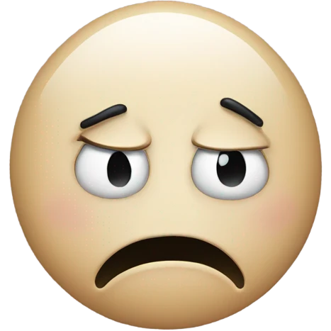 Sad face shaking no emoji