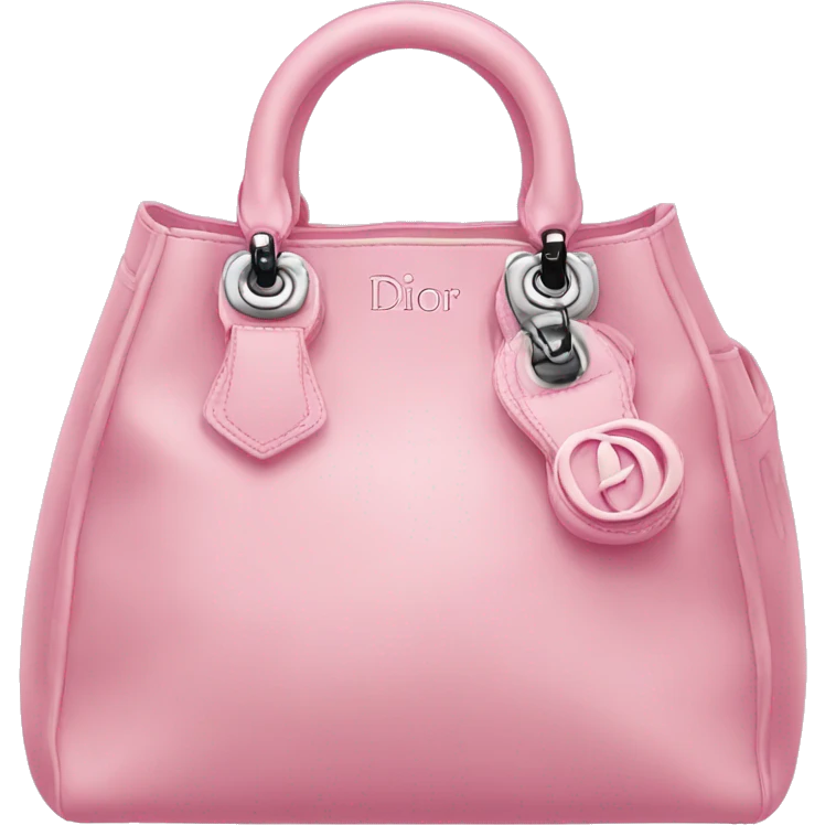 Pink bag that says dior  emoji