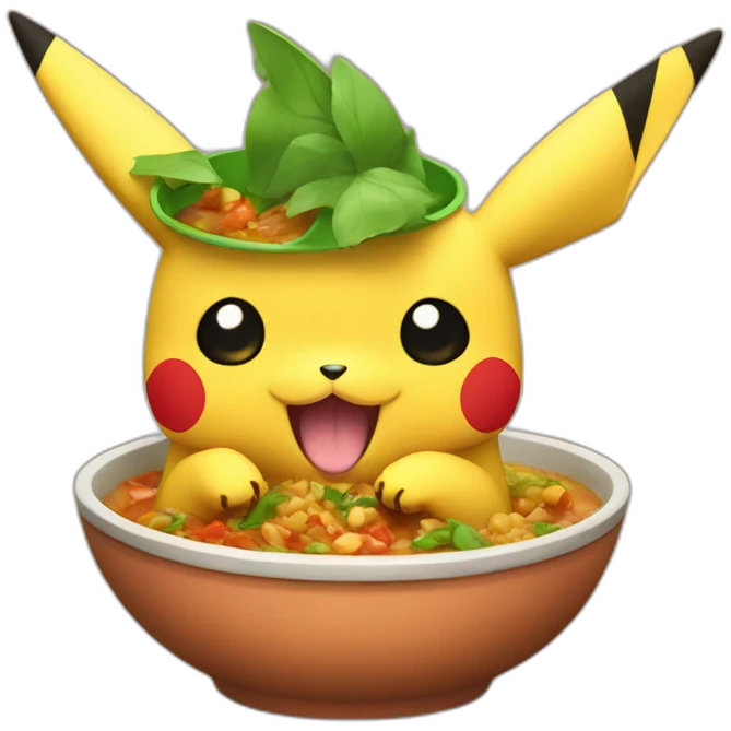 Pikachu eats tajine emoji