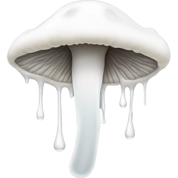 White dripping Mushroom emoji