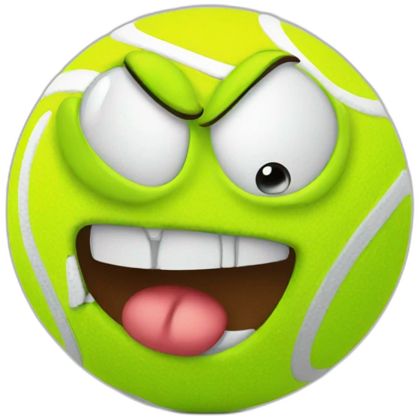 angry tennis ball emoji