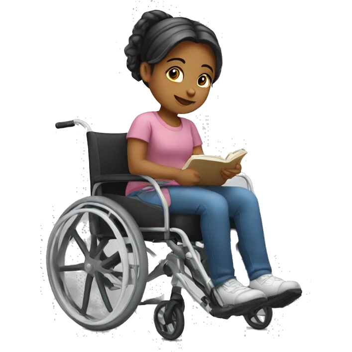 Girl study in wheelchair emoji