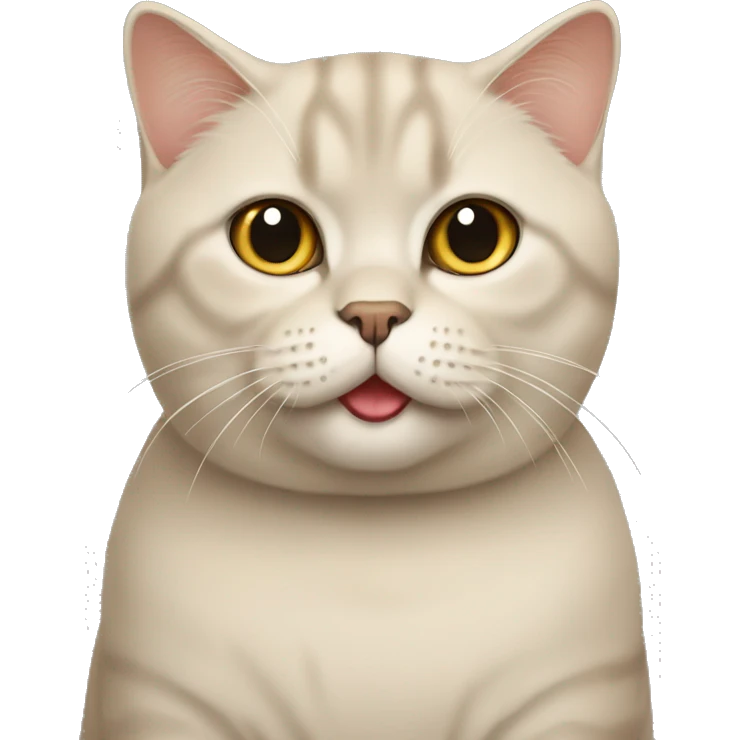 British shorthair cat in beige  emoji
