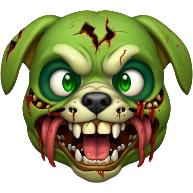 Zombie dog face  emoji