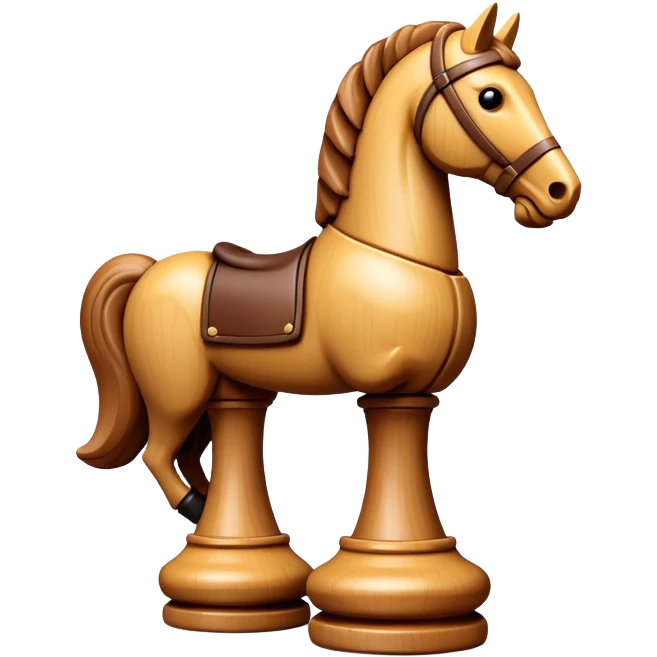 wooden horse chess piece emoji