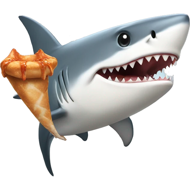 Shark eating a chicken wing  emoji