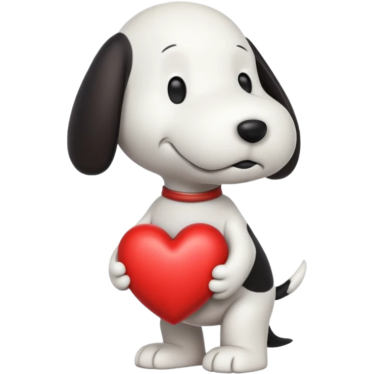 Snoopy holding heart  emoji