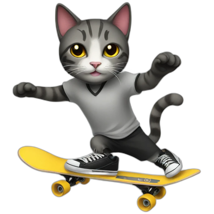 skater cat emoji