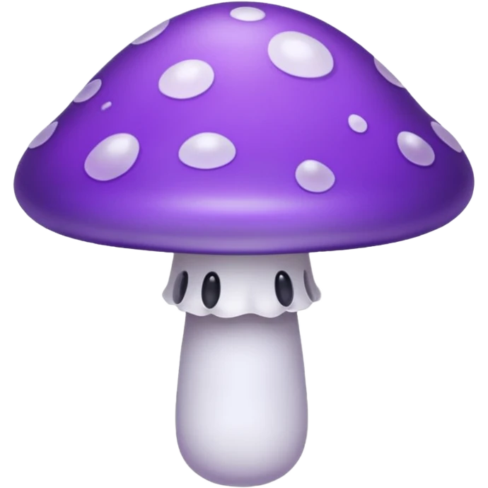 cogumelo fantasma fantasma roxo e branco emoji