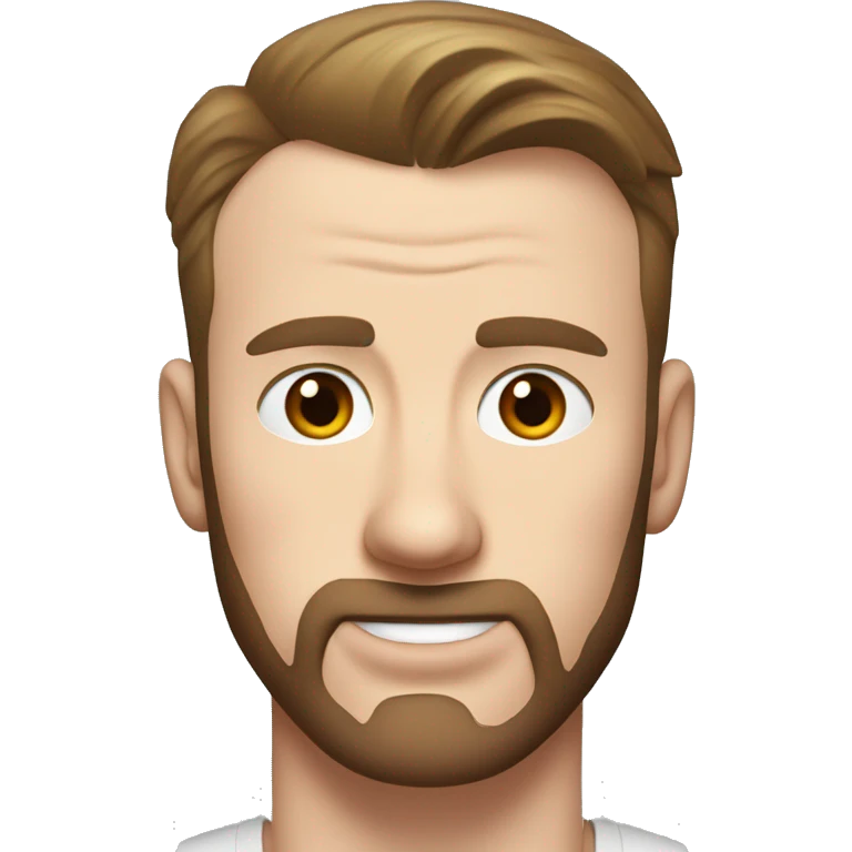 chris evans, no facial hair, shaved face emoji