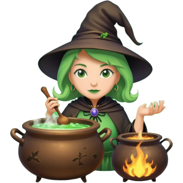green witch cooking potion emoji