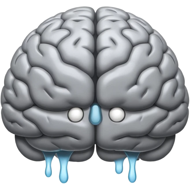 A black brain emoji