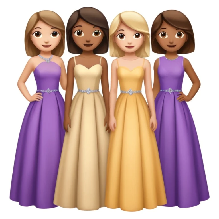 girls in a prom emoji
