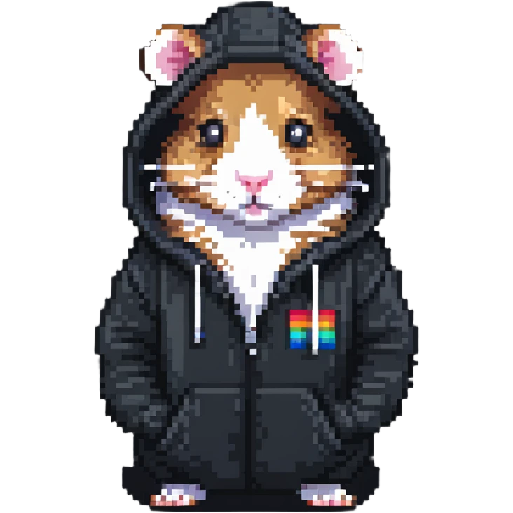 Hamster in a hoodie emoji