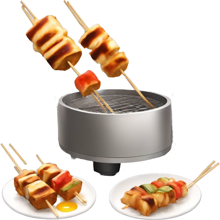 Brochette yakitori blender 3D style emoji
