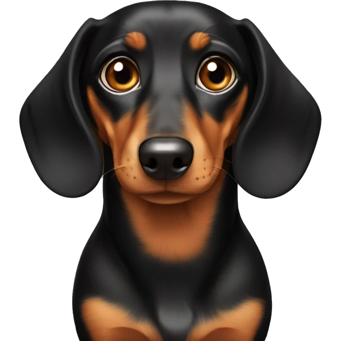  black and tan dachshund eyes close emoji