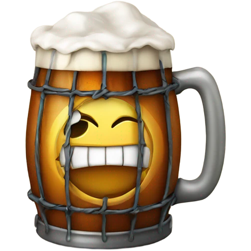 Baseball in beer mug emoji