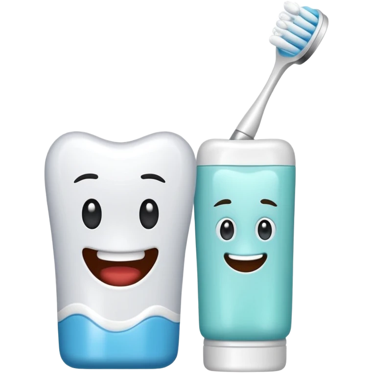 toothpaste and toothbrush emoji