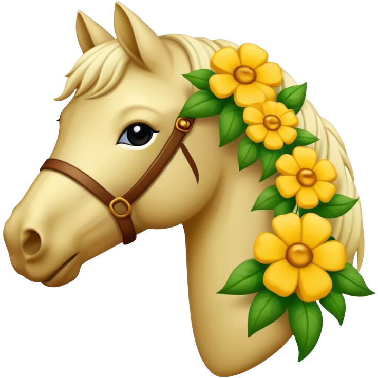 Cavallo con fiori emoji