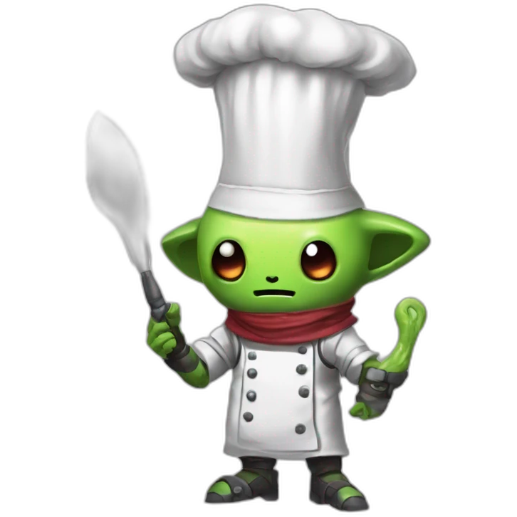 alien chef scifi roguelike rpg style inspired by slay the spire digital art emoji