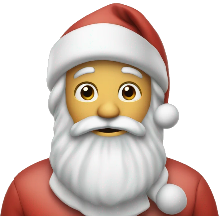 Santa clause looking for a list emoji