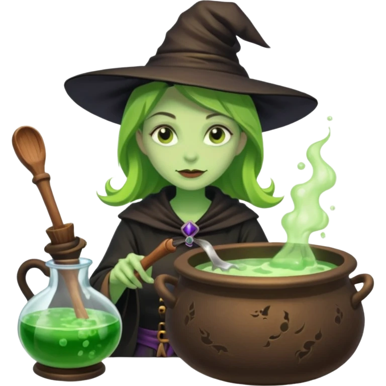 green witch cooking potion emoji
