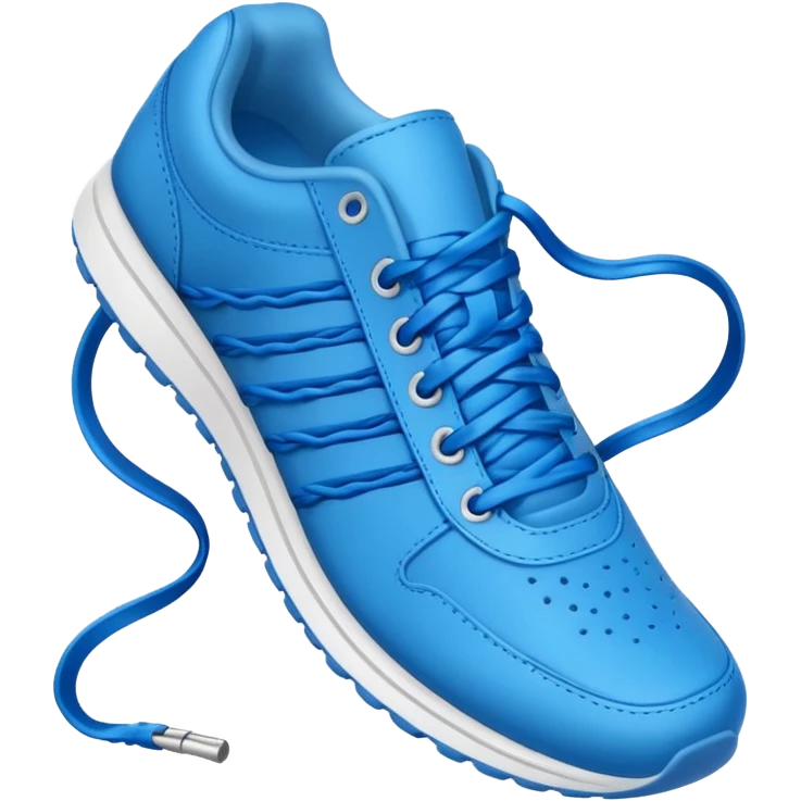 make an emoji of blue shoe laces only- they should be long and stringy emoji