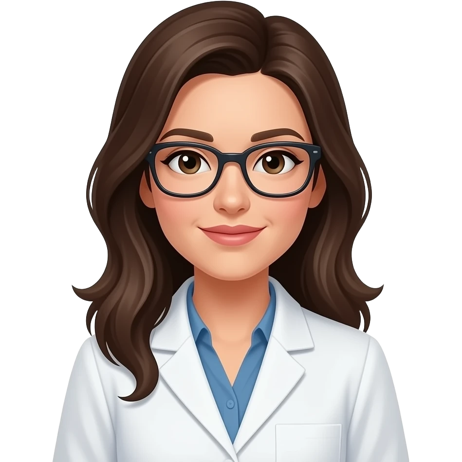 Scientist female with white blouse emoji