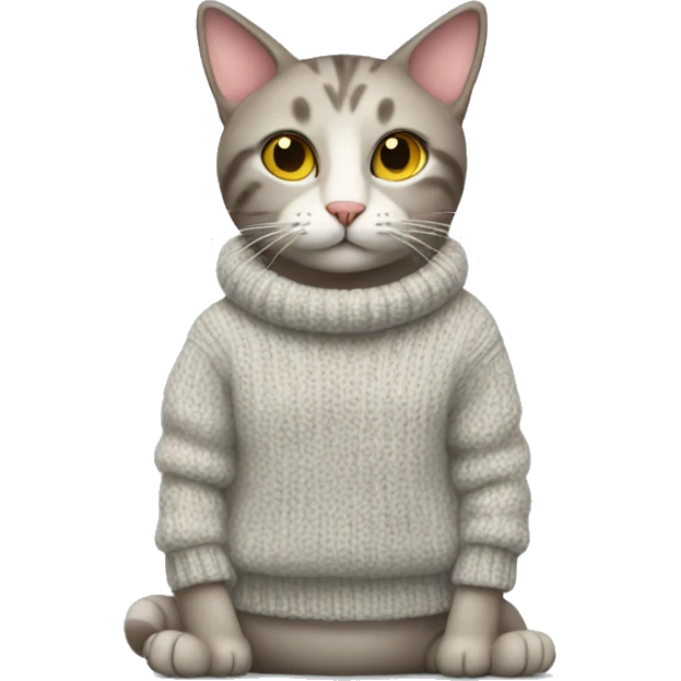 Cat wearing a sweater emoji