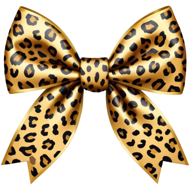 leopard print bow emoji