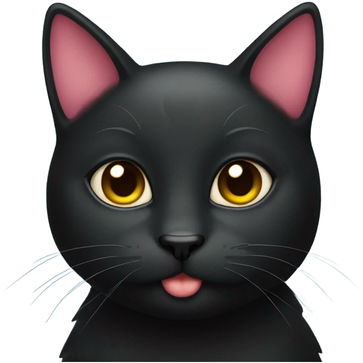 Black cat with hearts around her head emoji