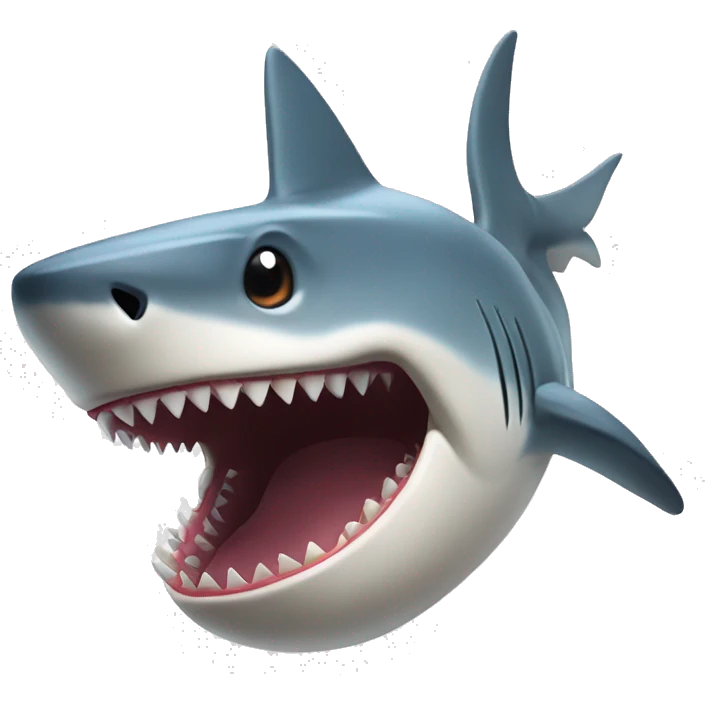Shark head pointed up with mouth open  emoji