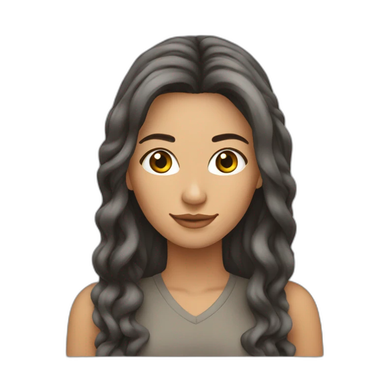 Mujer de 20 años cabello largo emoji