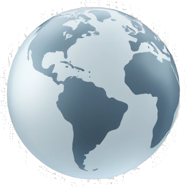 White Transparency globe  emoji