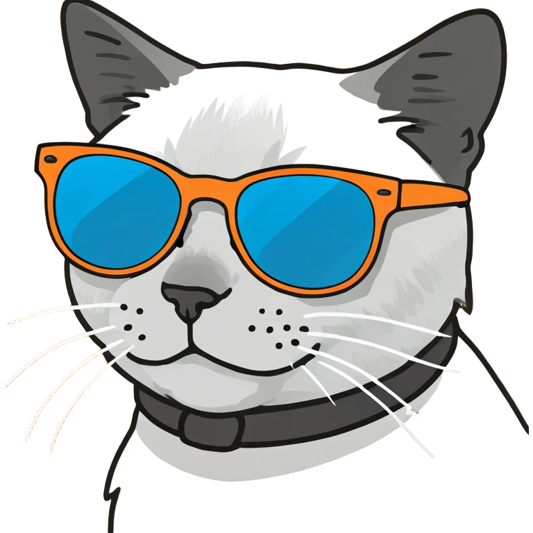 Cat with sunglasses emoji