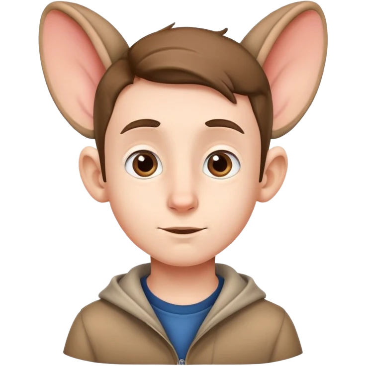 Умный парень у которого большие уши emoji