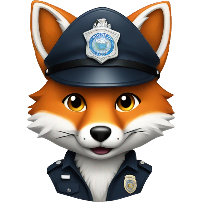 Furry fox as police  emoji