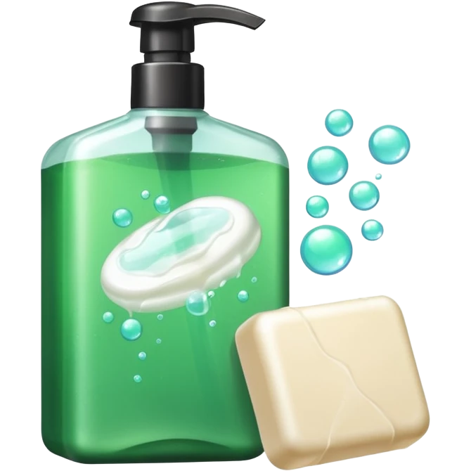 Soap and shampoo emoji