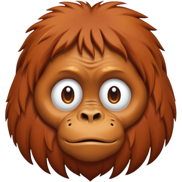normal orangutan emoji with a single tear emoji