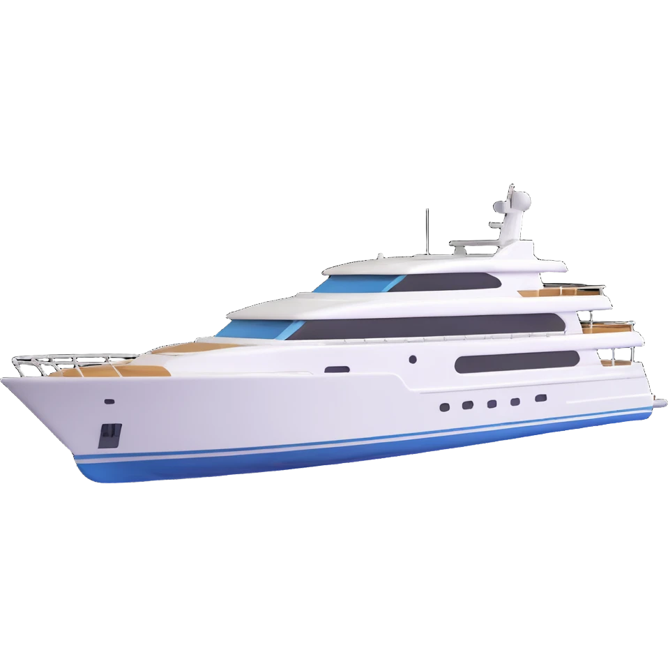 make a 70ft motor yacht facing to the right  emoji