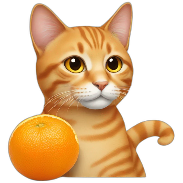 Cat with oranges emoji