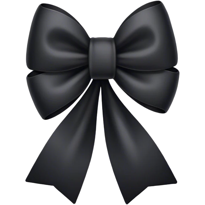 Black cute bow emoji