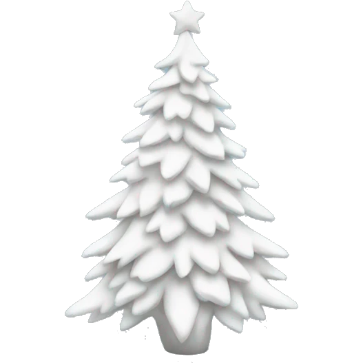 white christmas tree emoji