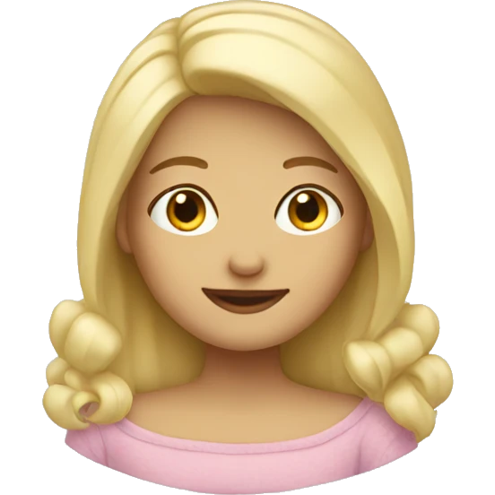 blond cozy girl emoji