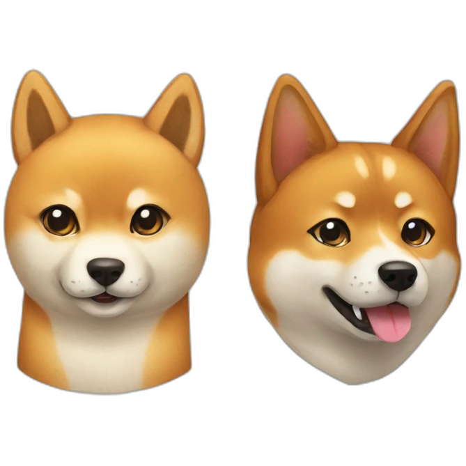 shiba inu and cat emoji